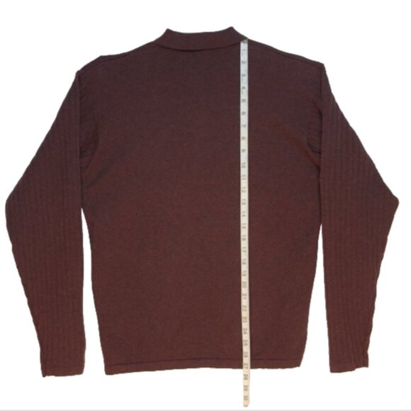 Massini Men's Burgundy Long Sleeve Pullover Sweater Size M ~ Perfect - Picture 5 of 7